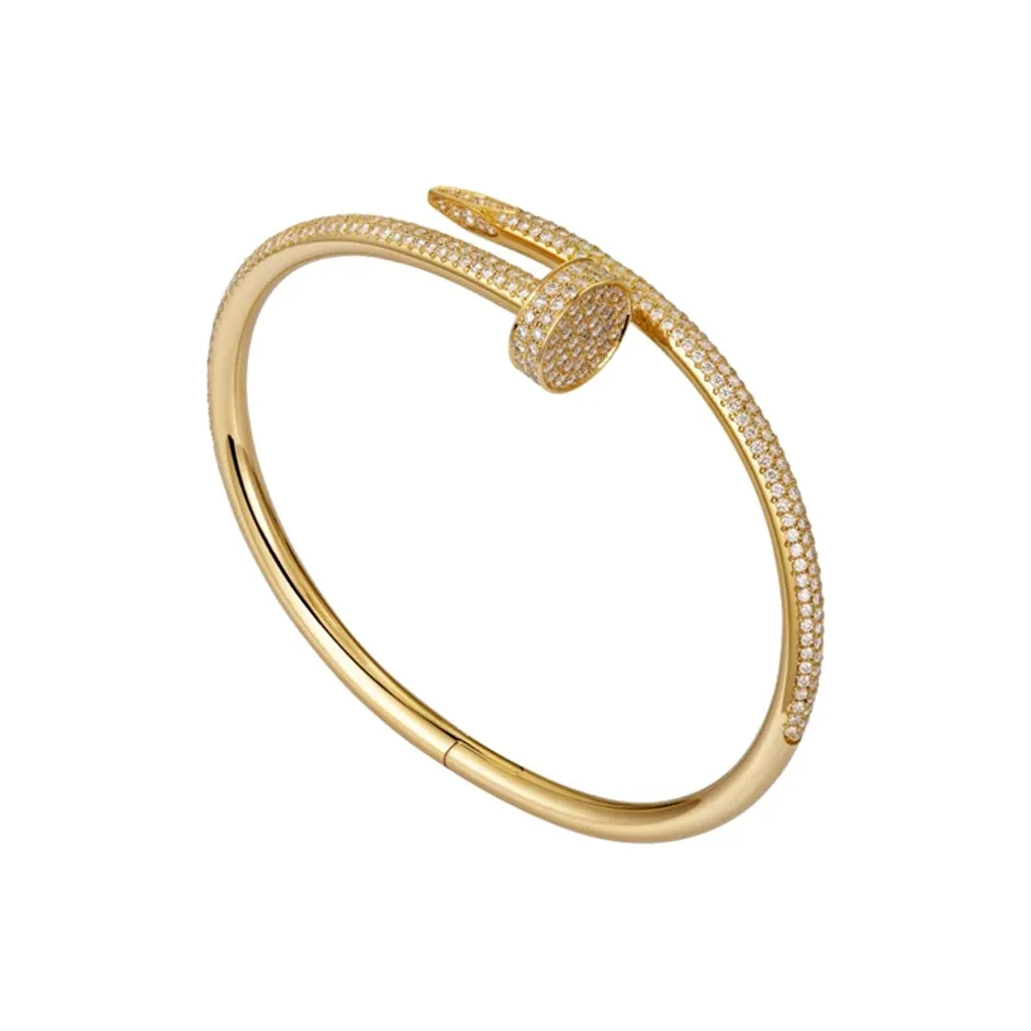 CARTIER JUSTE UN CLOU 18K Gold Bangles Unisex