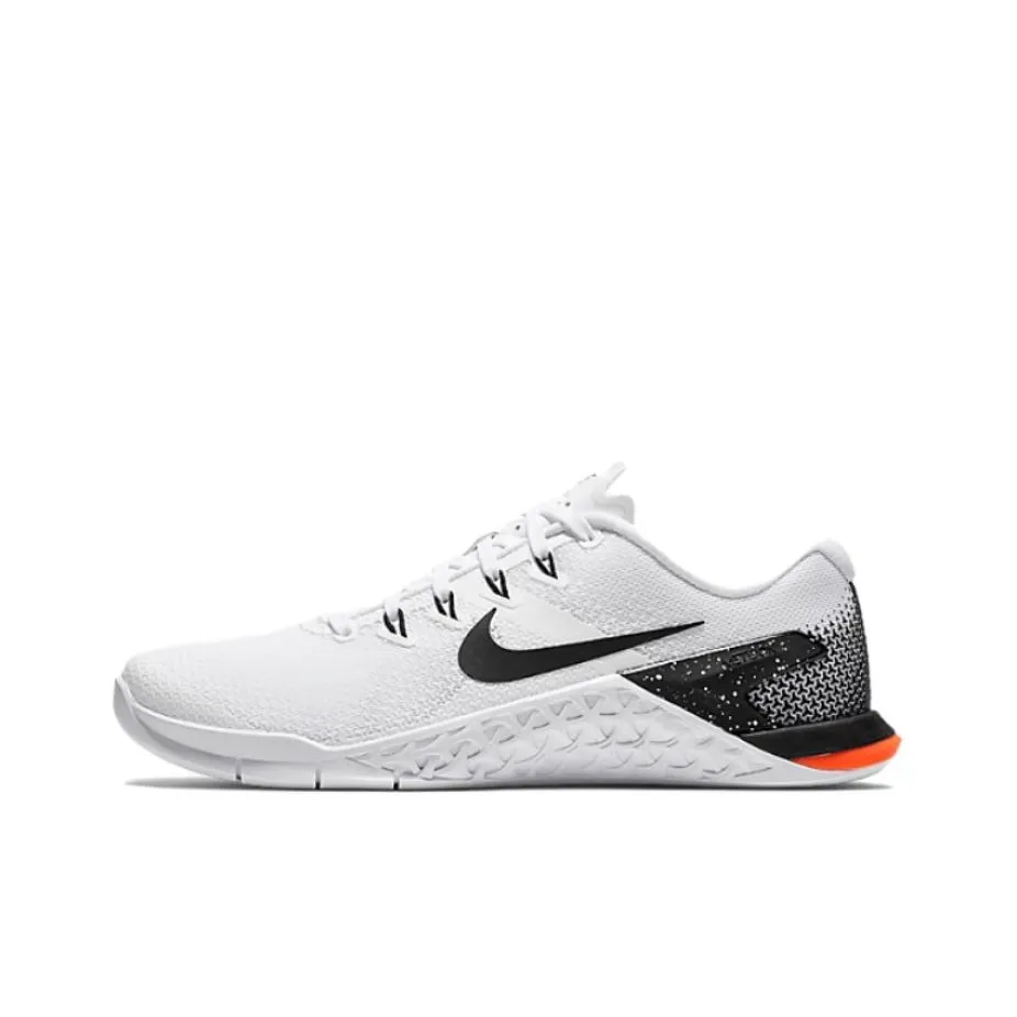 Nike Metcon 4 Cushioning Anti Slip And Wear Resistant Low Top Training Shoes Women's White Black
