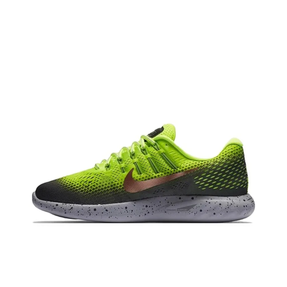 Nike Lunarglide 8 Durable Breathable Low Top Training Running Shoes Men's Green Black