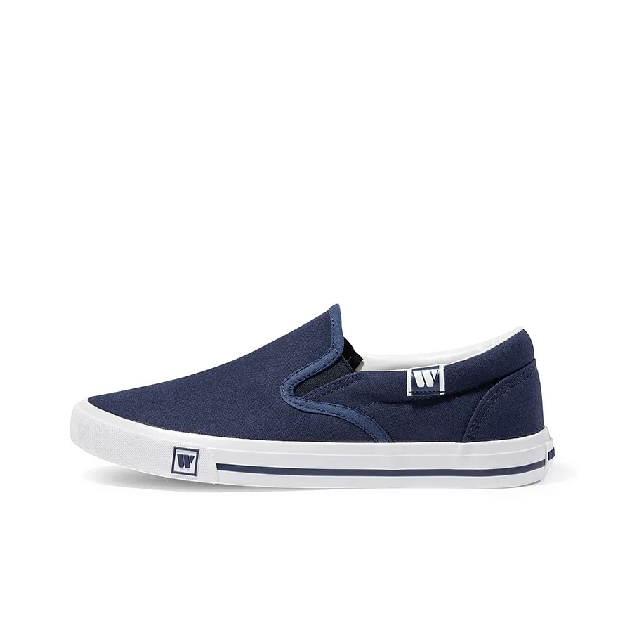 WARRIOR Canvas Shoes Unisex Low Top Navy Blue