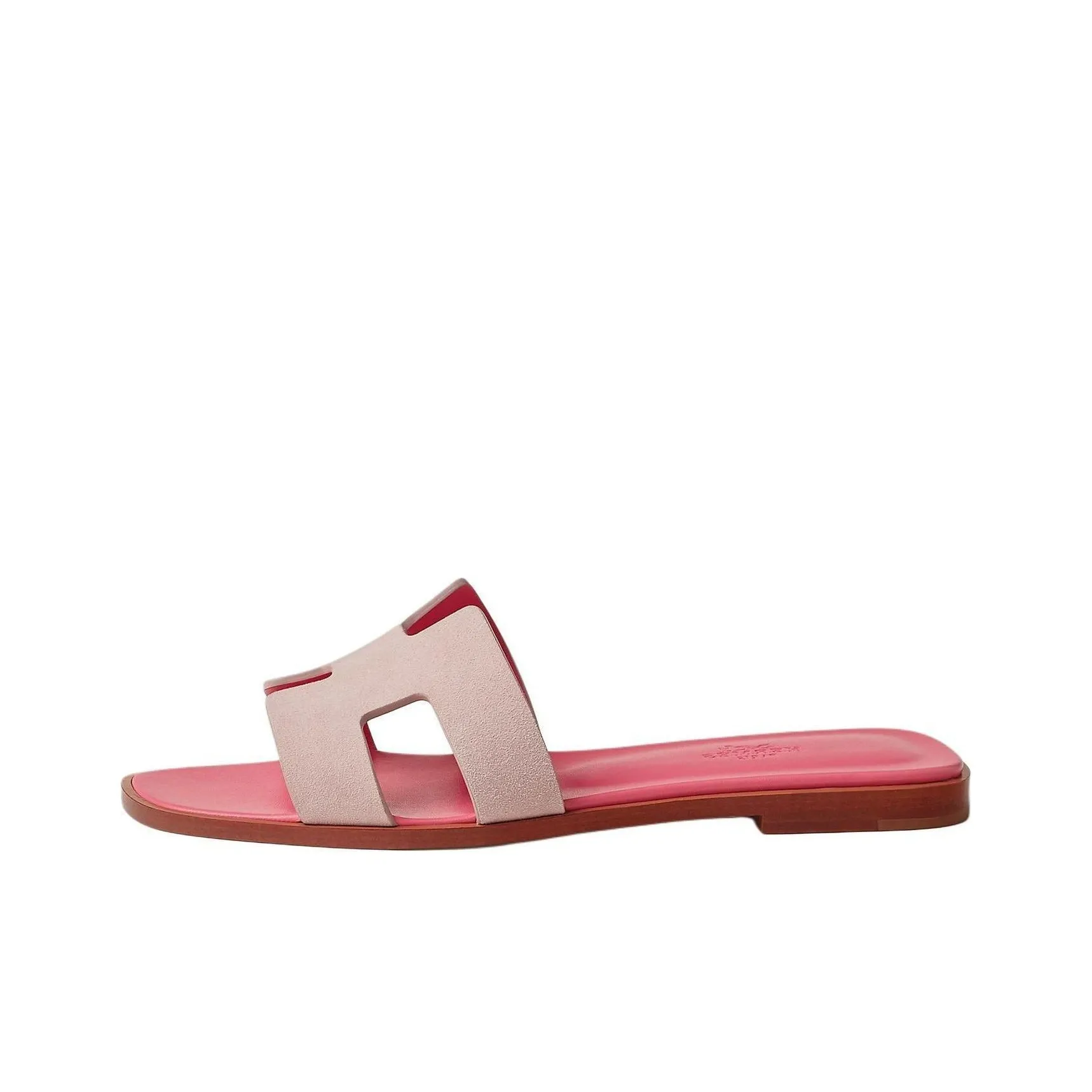 HERMES Oran Slide Slippers Women's Pink