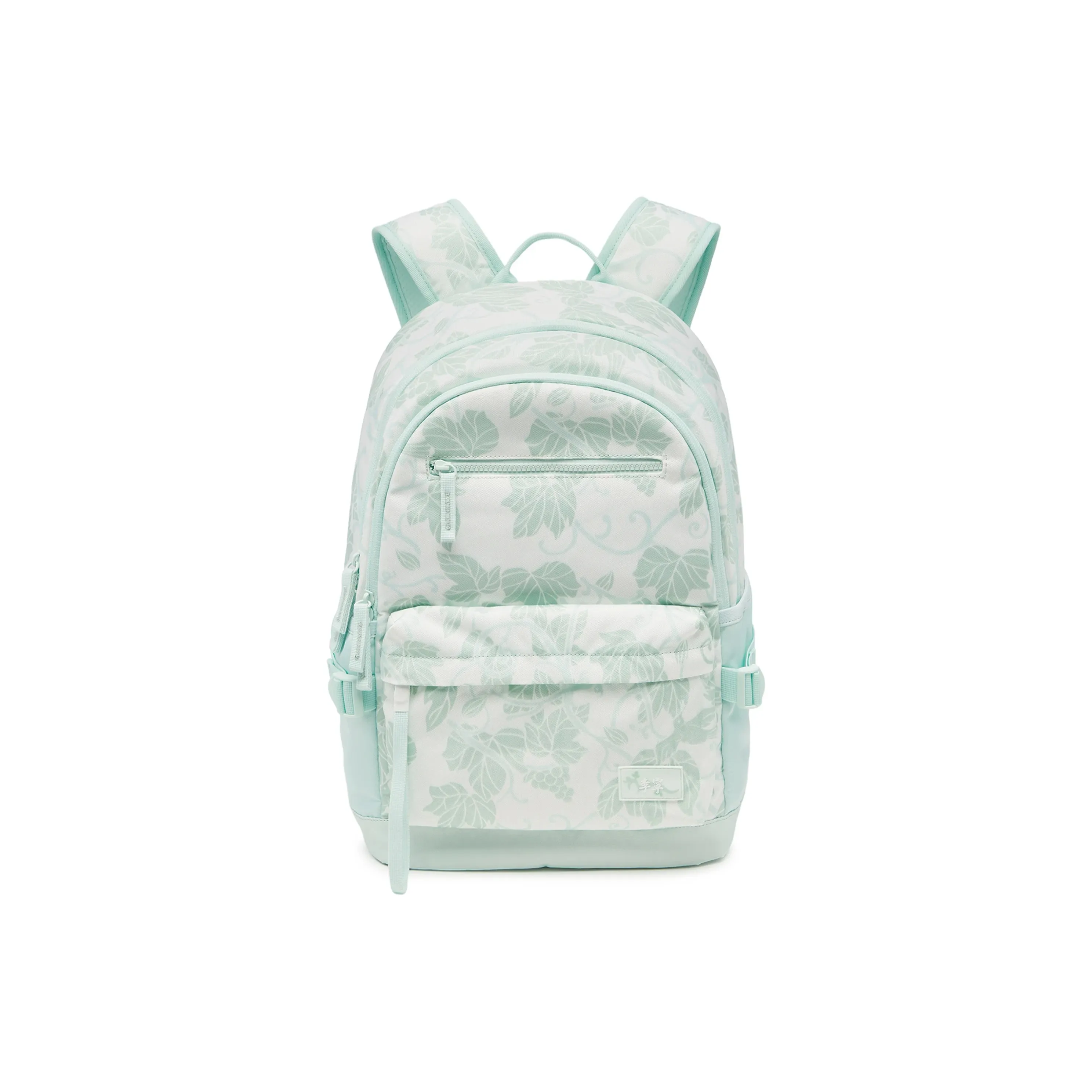 LiNing Sports Life Collection Polyester Sports Backpack Unisex Light Moss Blue All Over Print