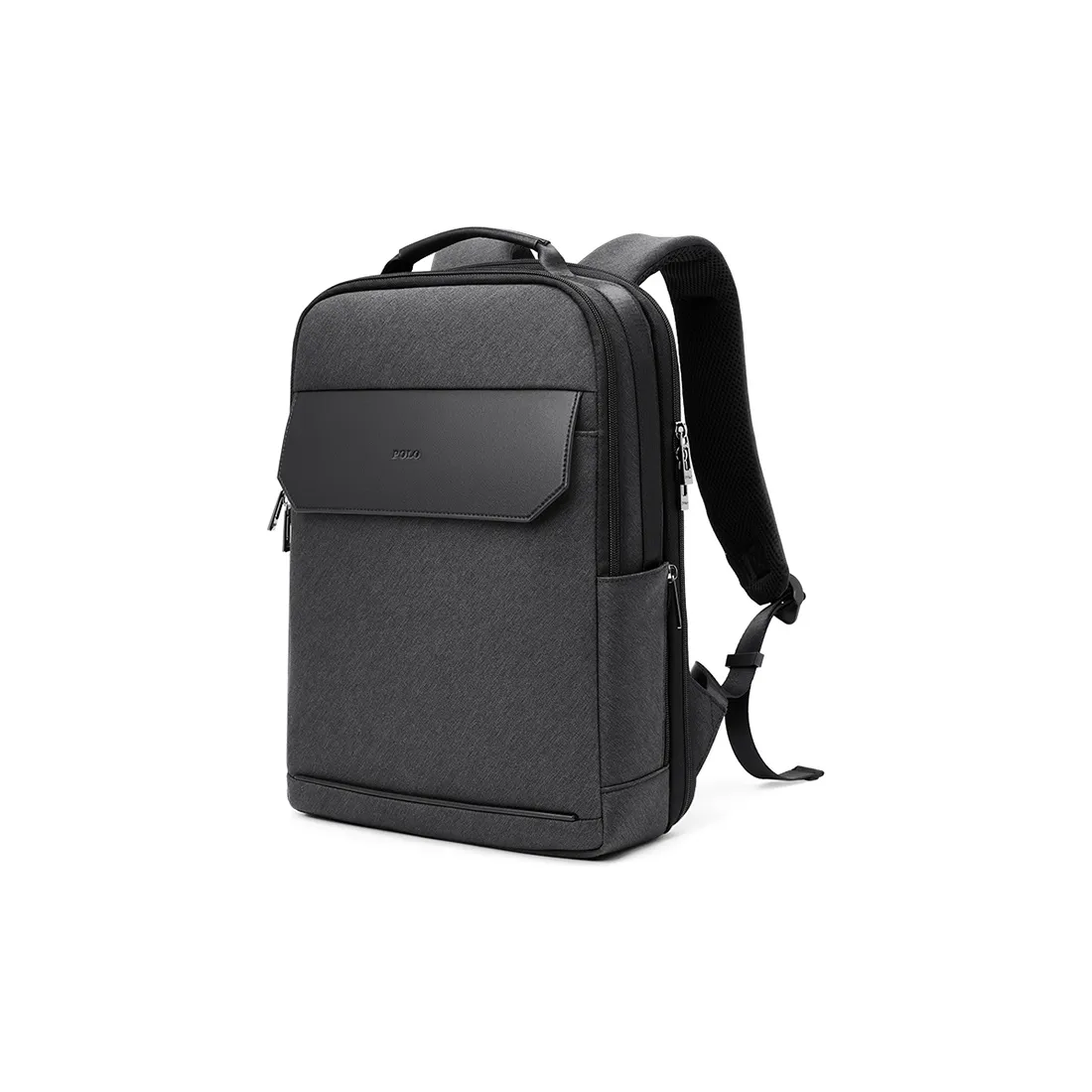 POLO Ткань с синтетической кожей 17. Примерно 6 см. Путешествие бизнес рюкзак экстра-большой мужской темно-серый