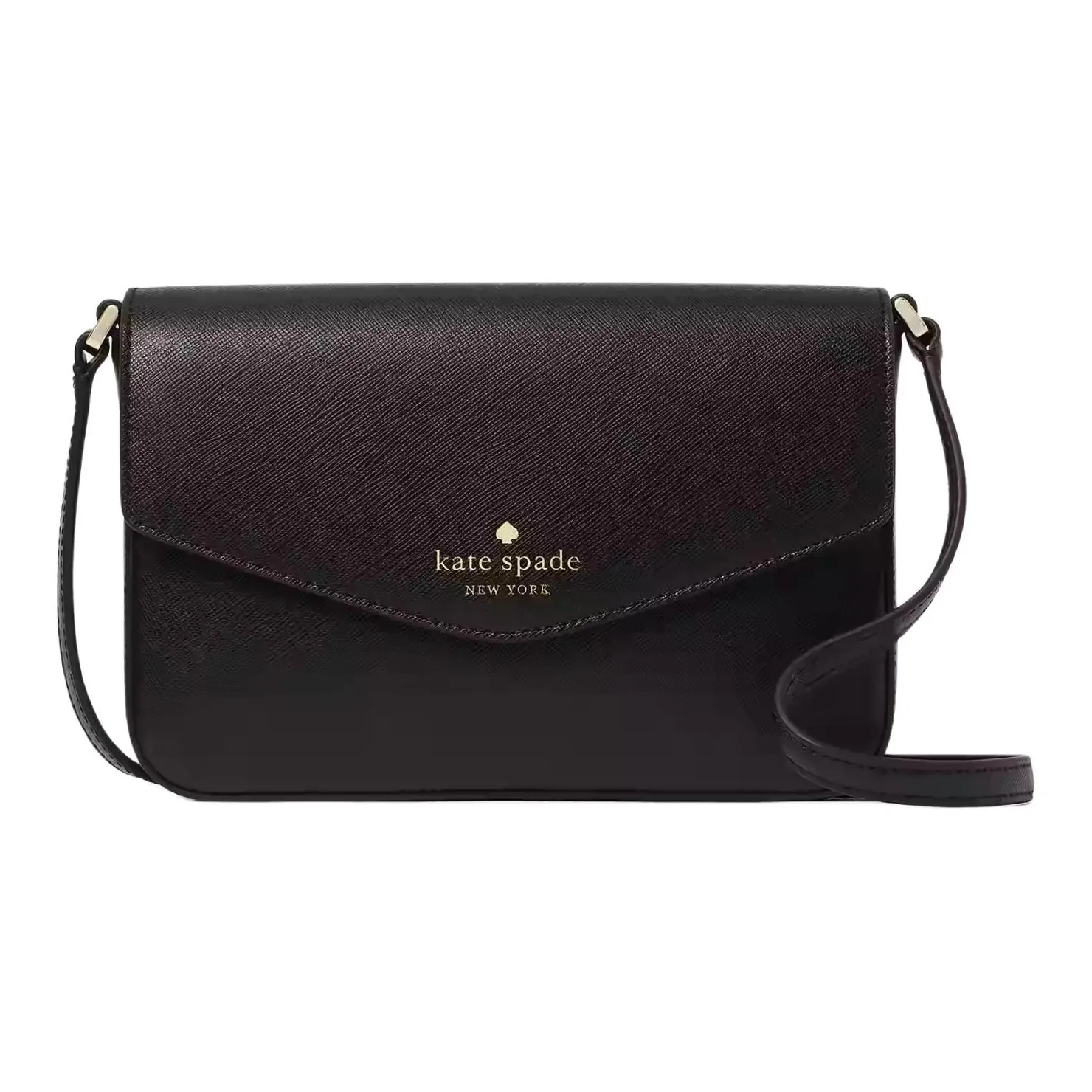 Kate Spade Saffiano Leather Envelope Bag, Shoulder Bag, Crossbody Bag Women's Black