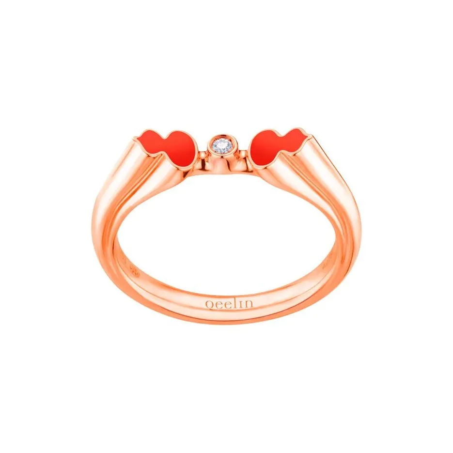 Qeelin 18K Rose Gold, Diamond Rings Women's Rose Gold