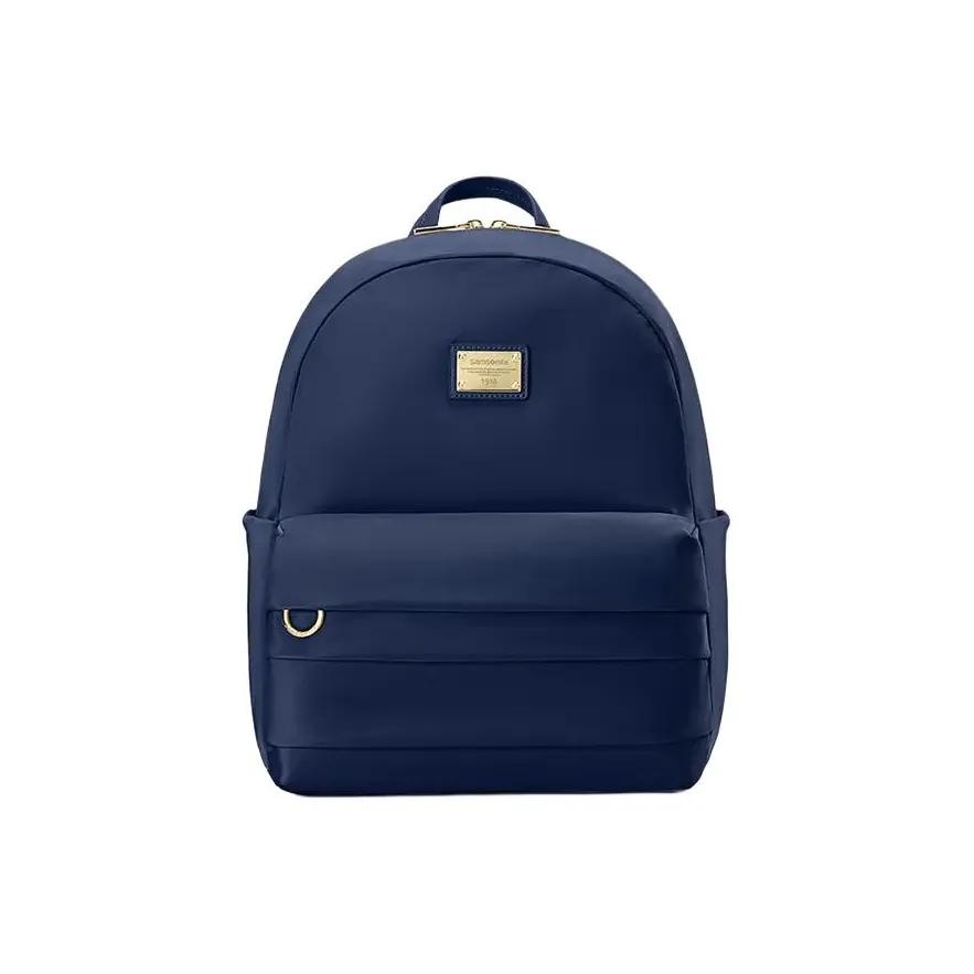 SAMSONITE Fabric Synthetic Leather Backpack Women's Navy Blue