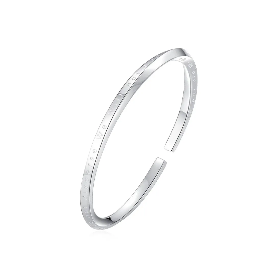 STQ Сплав Улучшенный Минималистичный Дизайн Для Модных Элегантный Универсальный Складной Открыто Конечное Буква Браслет Унисекс