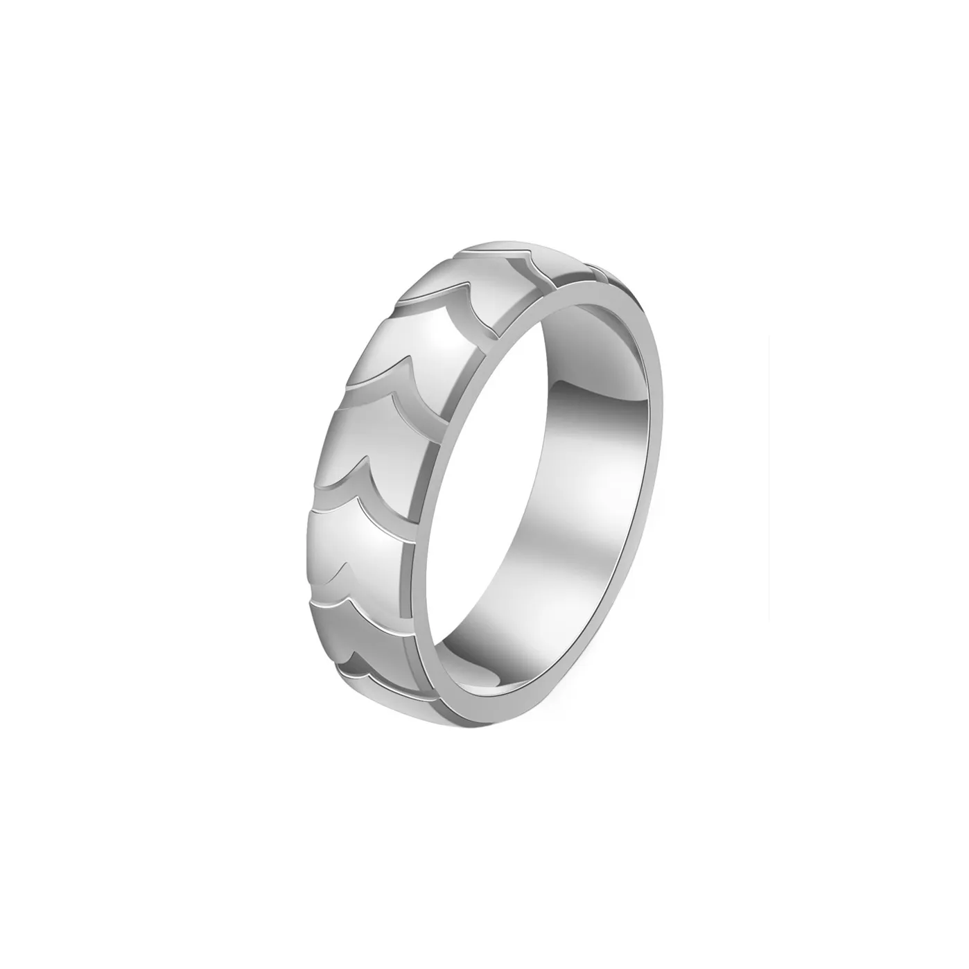 FOREVER MELODY Кольца из титанового сплава унисекс серебро