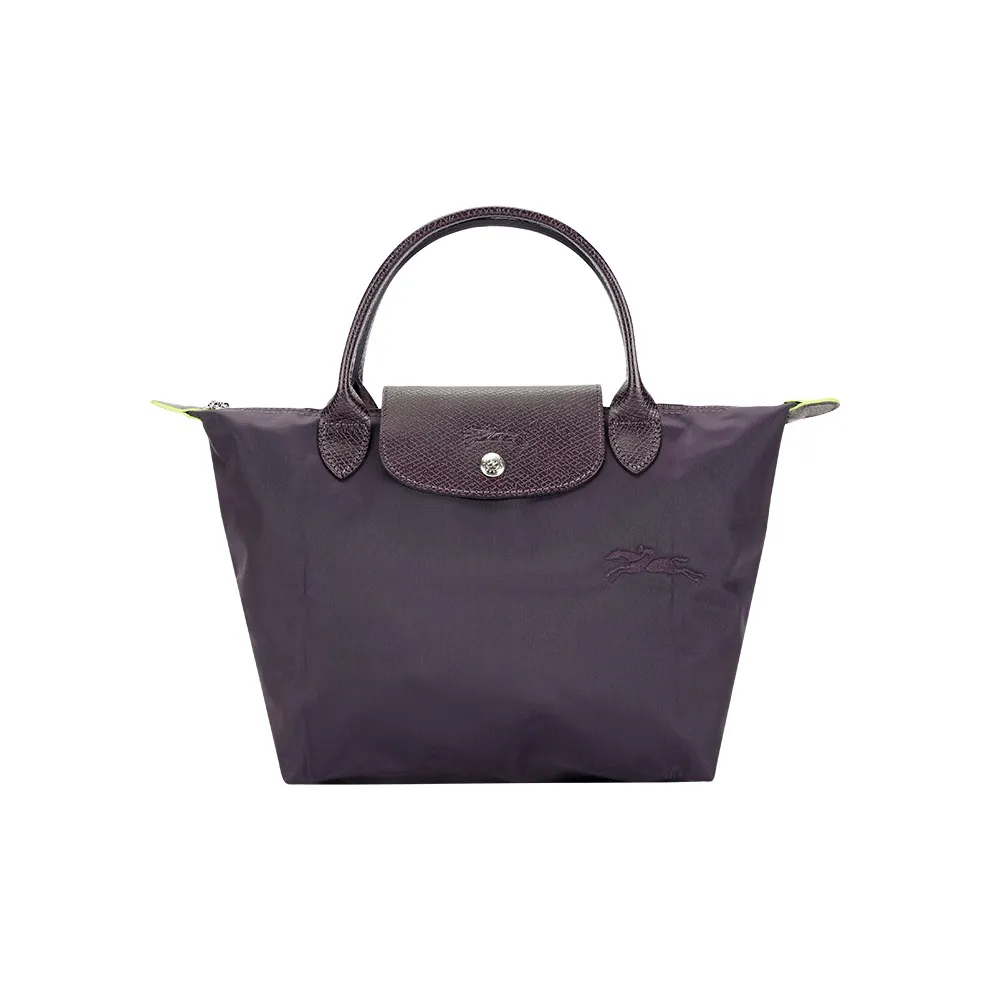LONGCHAMP Recycled Polyamide Canvas Dumpling Bag Handbags Small Size Women's Dark Purple