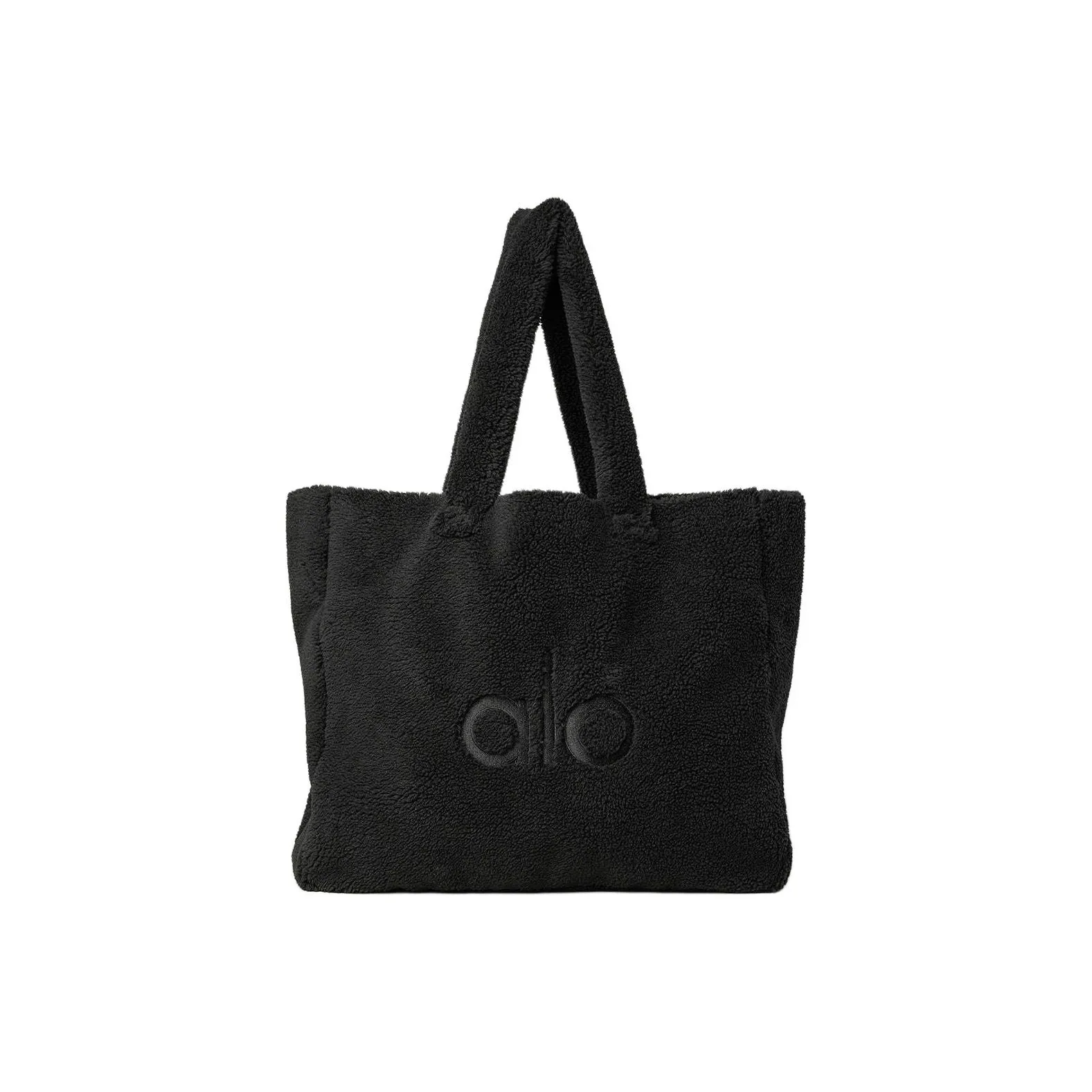 Alo Yoga Faux Fur Tote Bag, Shopping Bag, Handbag Unisex Black