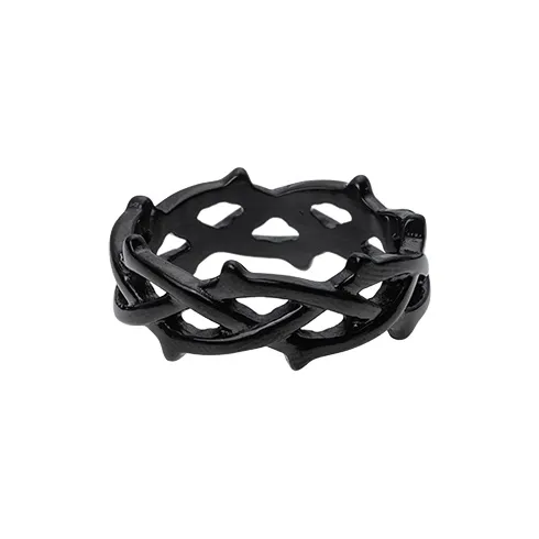 LUXTA Кольца из титанового стального сплава унисекс черный