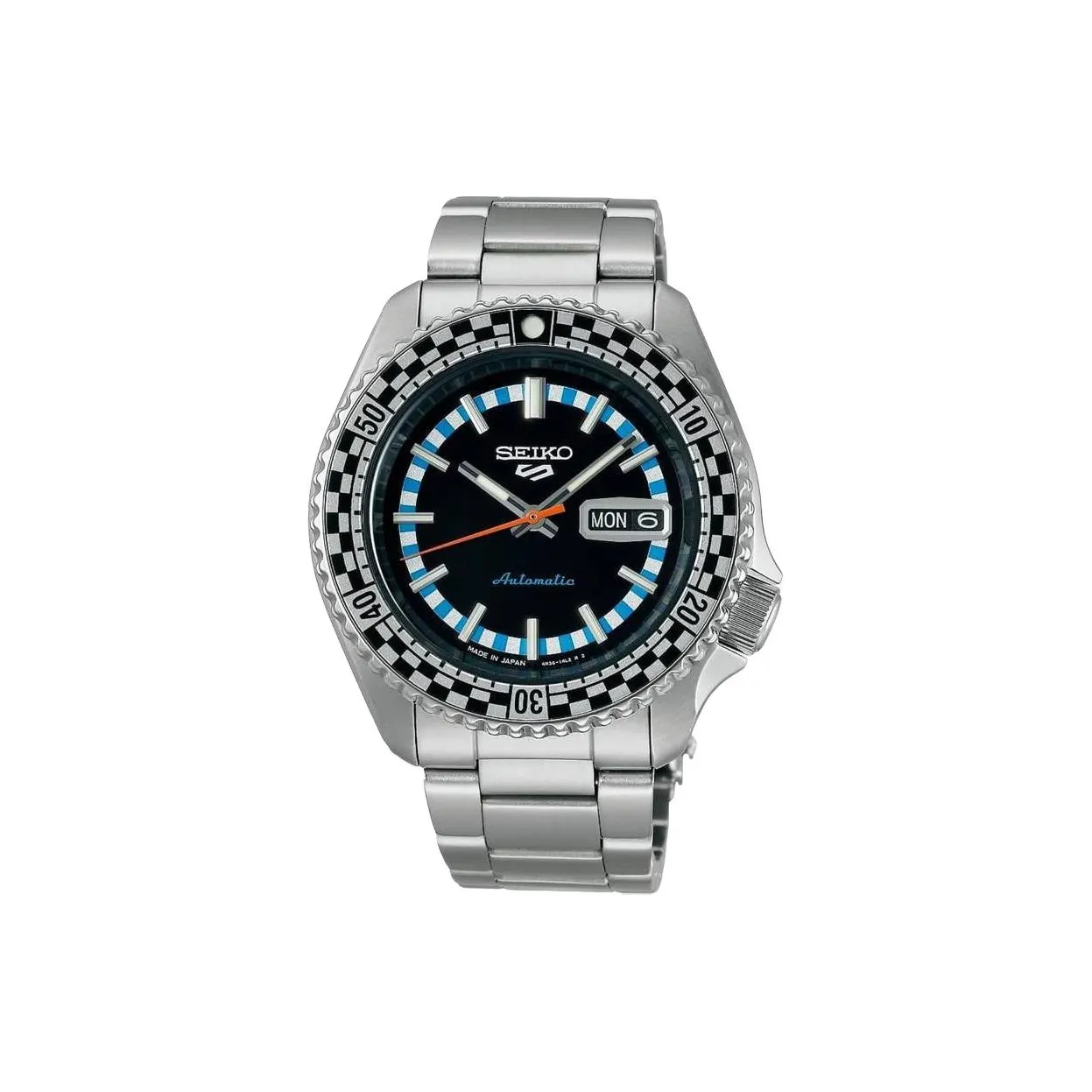 SEIKO Automatic Mechanical Movement Stainless Steel Strap Watch 46*42.5mm Unisex Black Dial
