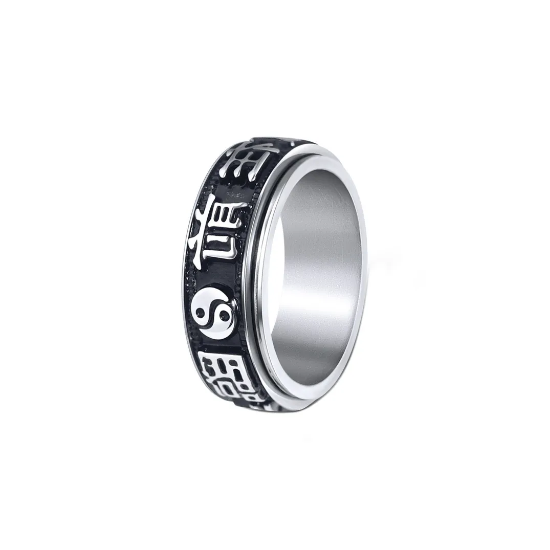 FOREVER MELODY Кольца из титанового стального сплава Мужские Серебряные