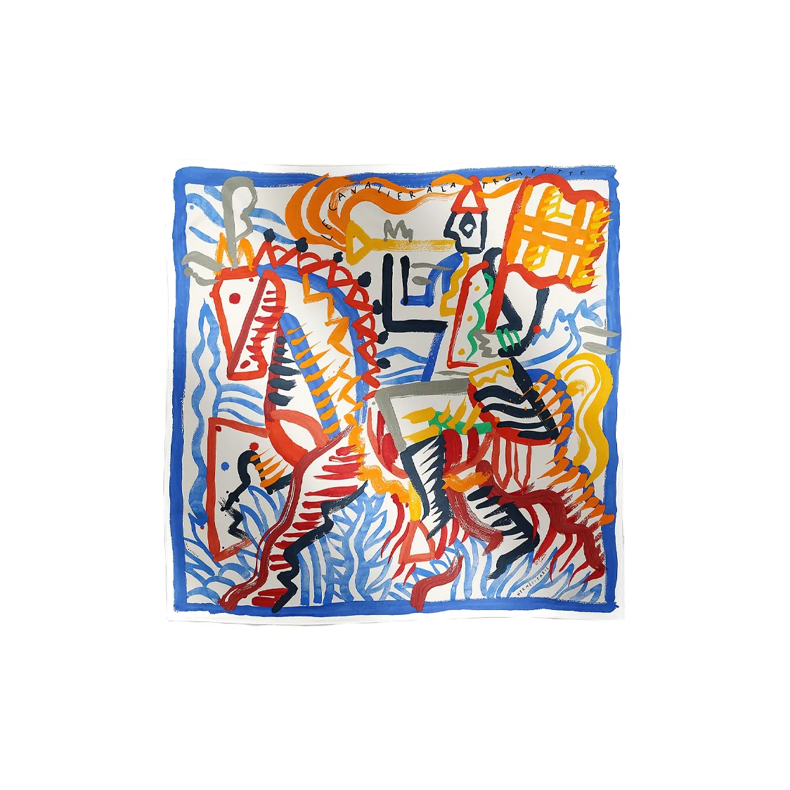 HERMES Silk Scarves Women's Blue