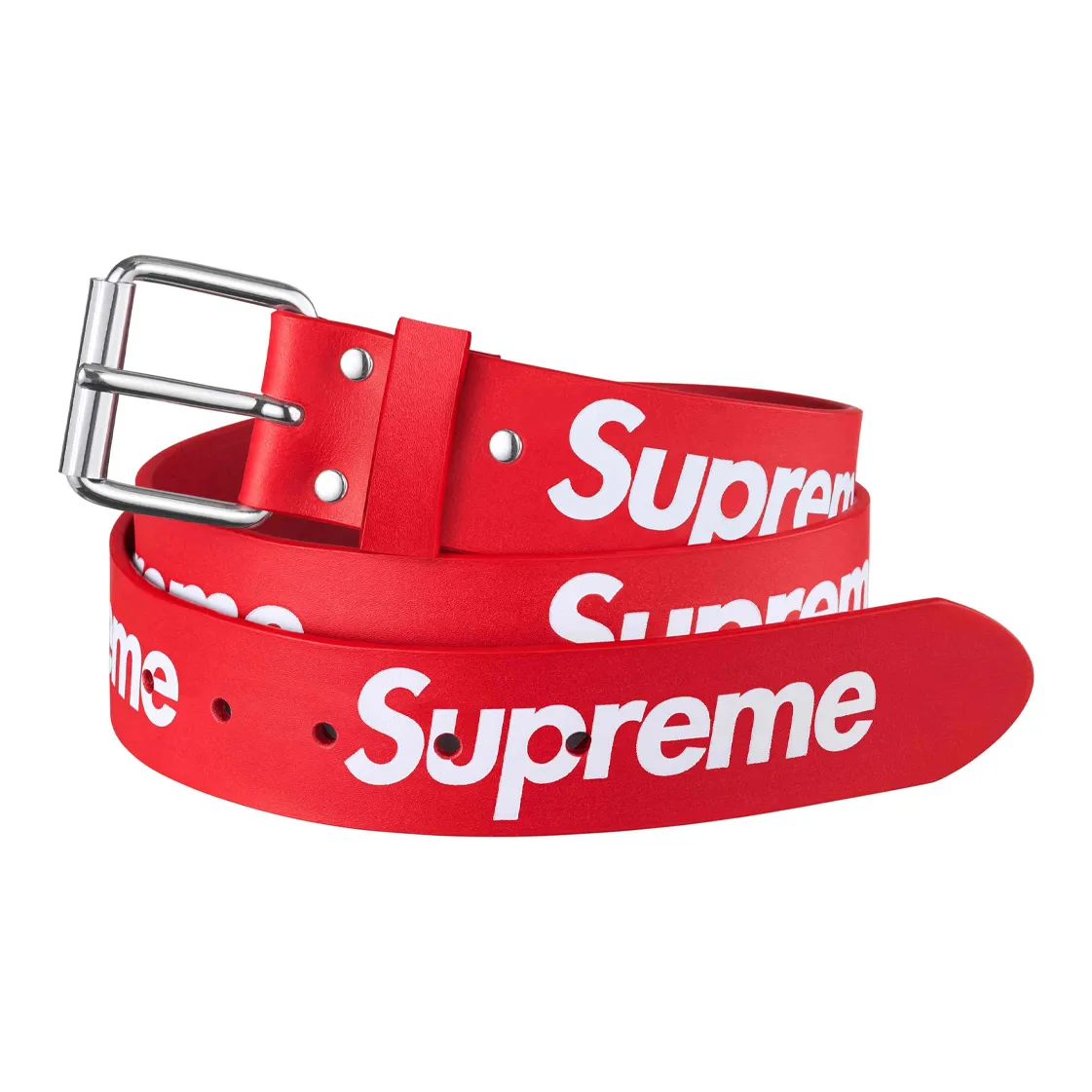 Supreme Ремни из коровьей кожи унисекс красные
