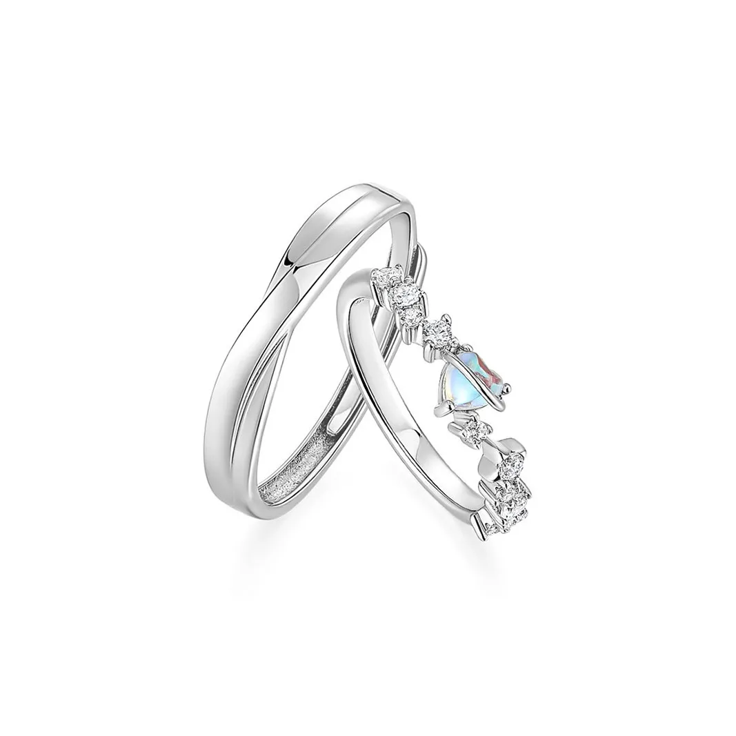 KADER S925 Silver Rings Unisex Silver White