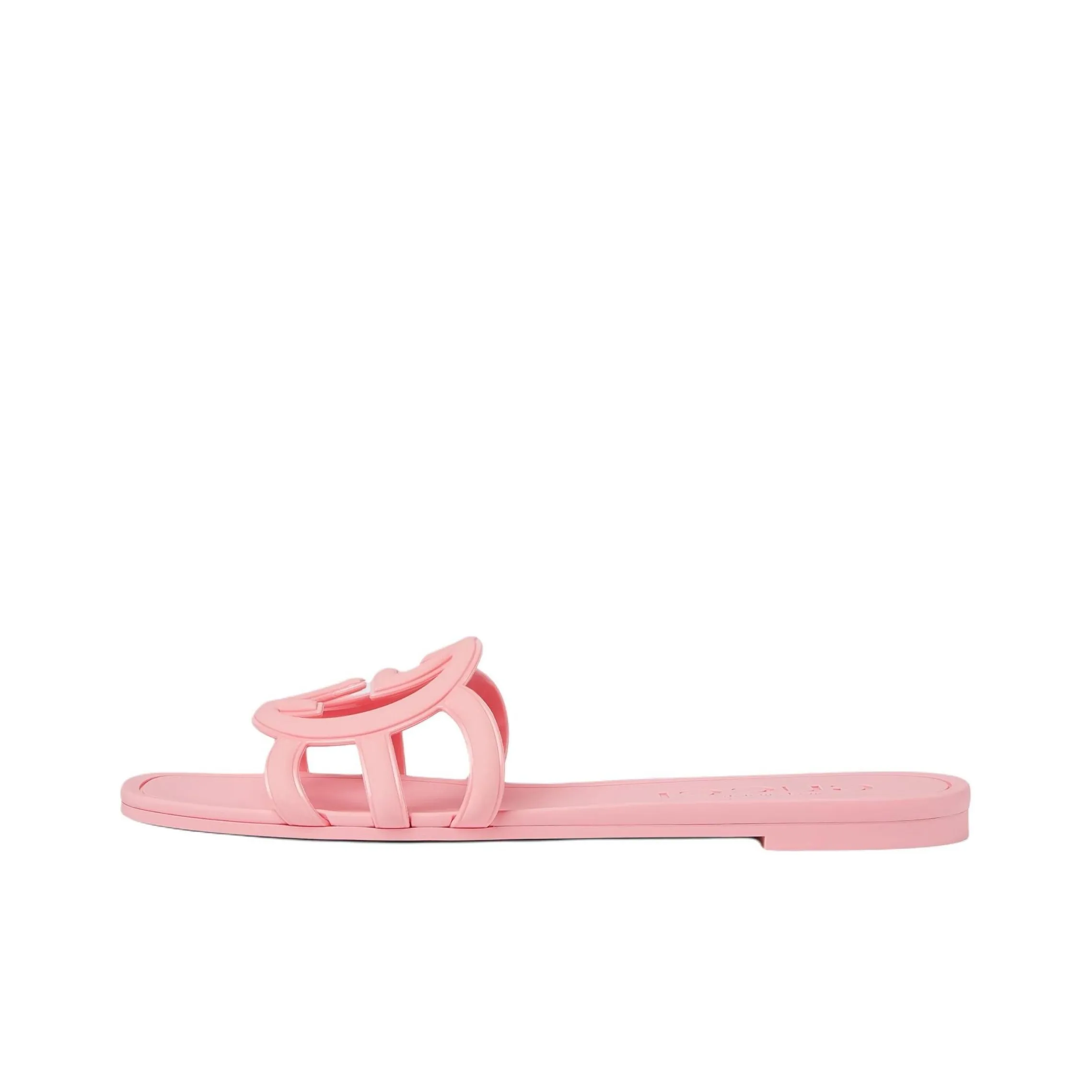 GUCCI Interlocking Rubber Sole Slide Slippers Women's Pink