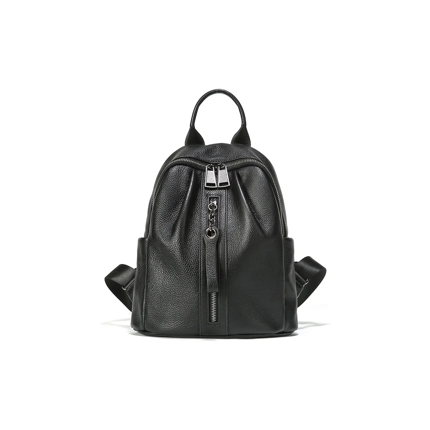 Roberta Di Camerino Коровья кожа Легкий Студенческий Рюкзак Повседневный Рюкзак Большой Женский Черный Слоновый Серый