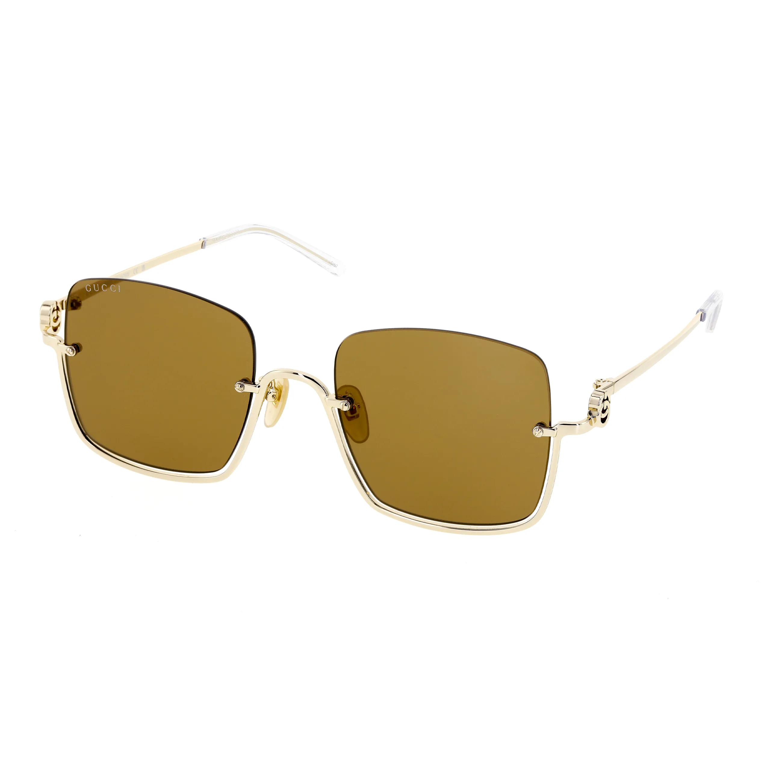 GUCCI Eyewear Square Frame Sunglasses Women's Gold