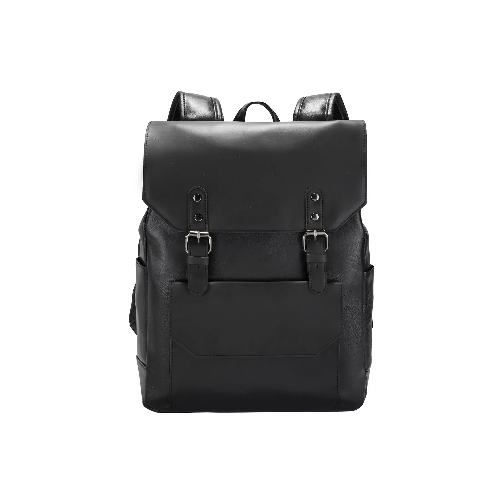 Slazenger Soft Leather Travel Backpack Backpack Students Backpack Medium Size Unisex Dark Brown Earth Tone