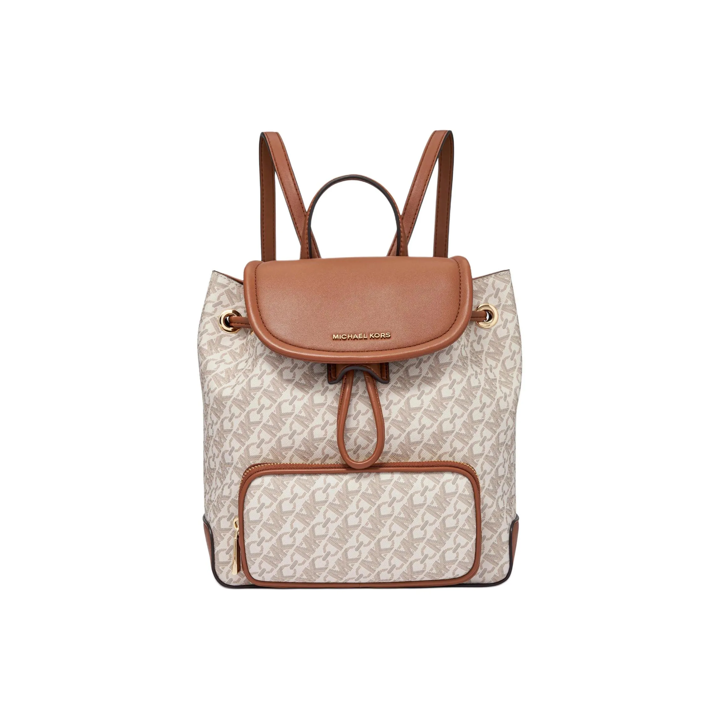 MICHAEL KORS Artificial Leather Backpack Small Women's Vanilla White и Bayberry Brown
