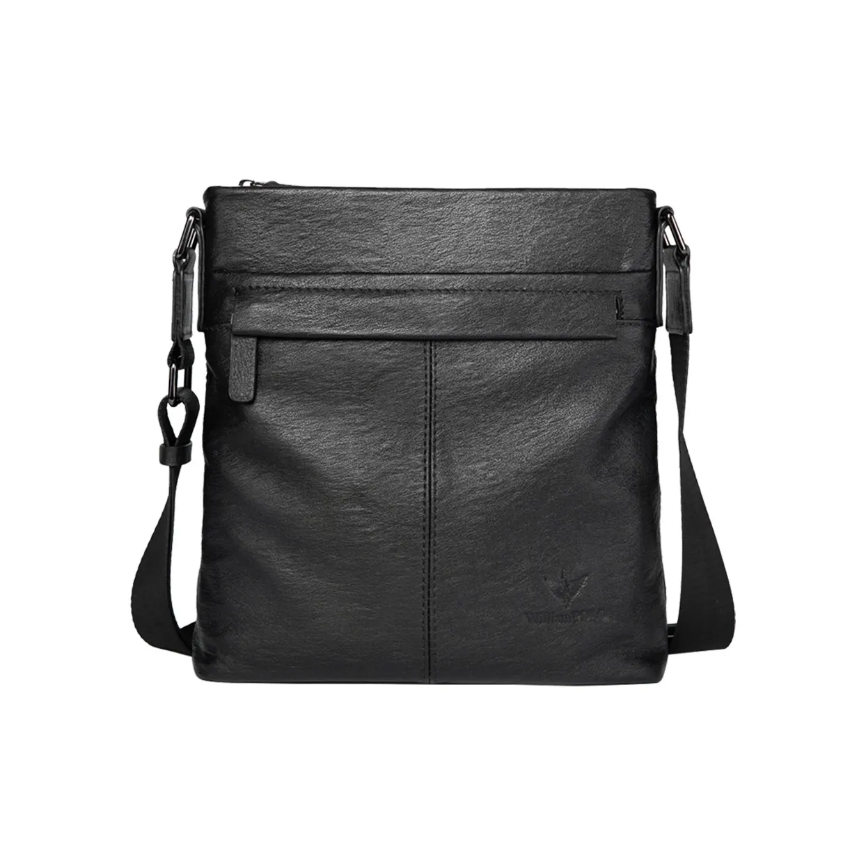 WilliamPOLO Сумка через плечо из коровьей кожи стандартная мужская черная