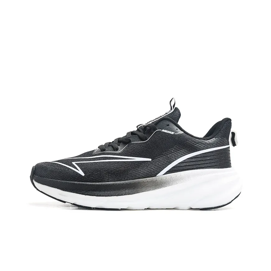 MEIKE Anti Slip Wear Resistant Breathable Lightweight Coverage Low Top Casual Running Shoes Unisex Black White