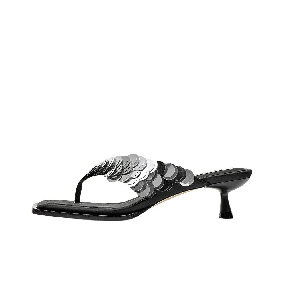 SHOESZOOO Череп Шлепанцы Женские Хепберн-черный