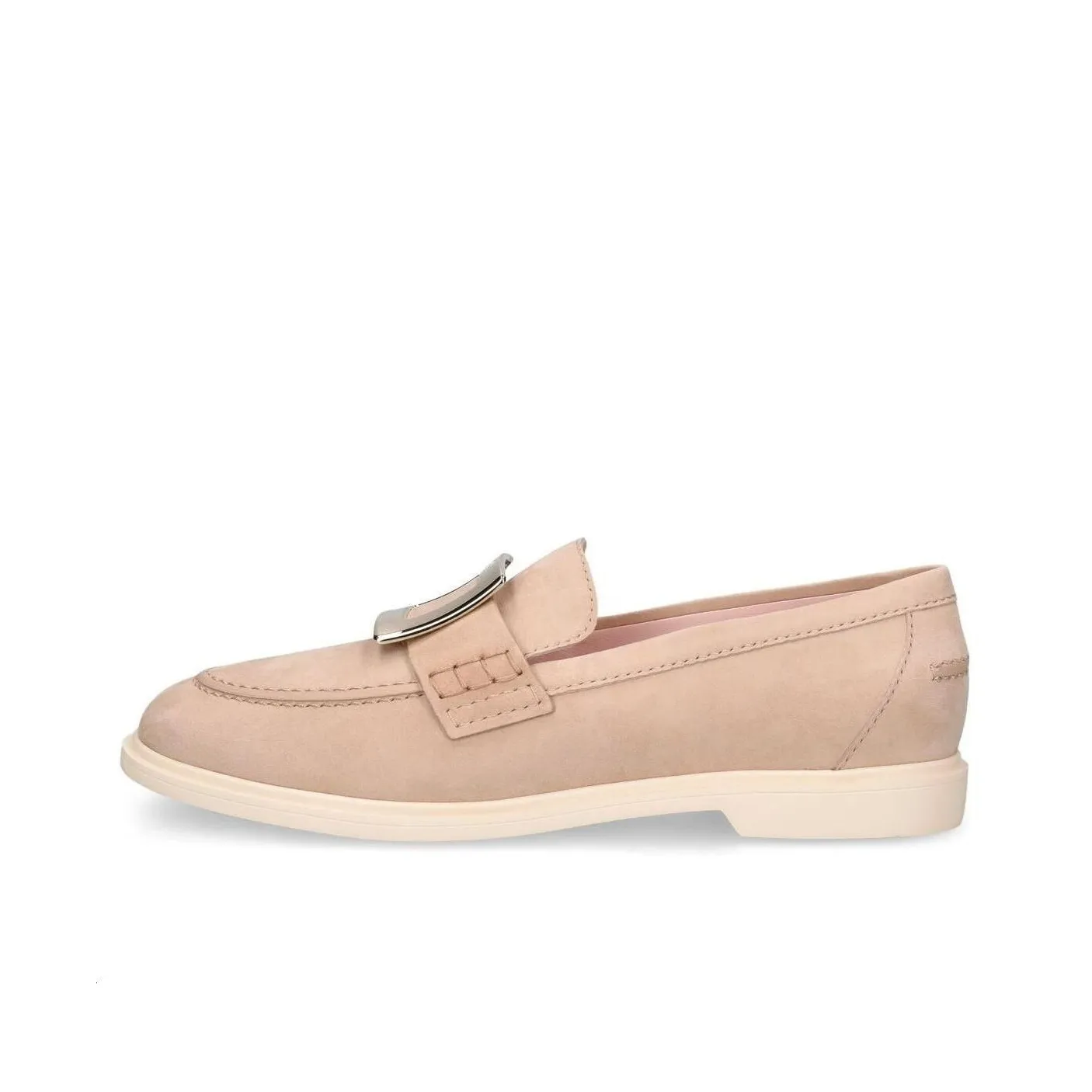 Roger Vivier Buckle Detailed Round Toe Loafers Women's
