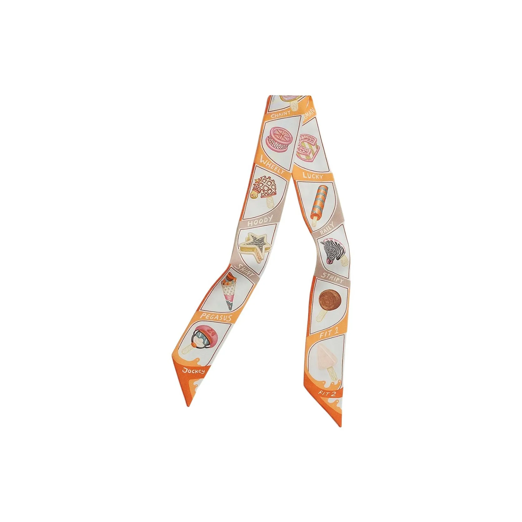 HERMES Шелковые шарфы Женские Апельсин