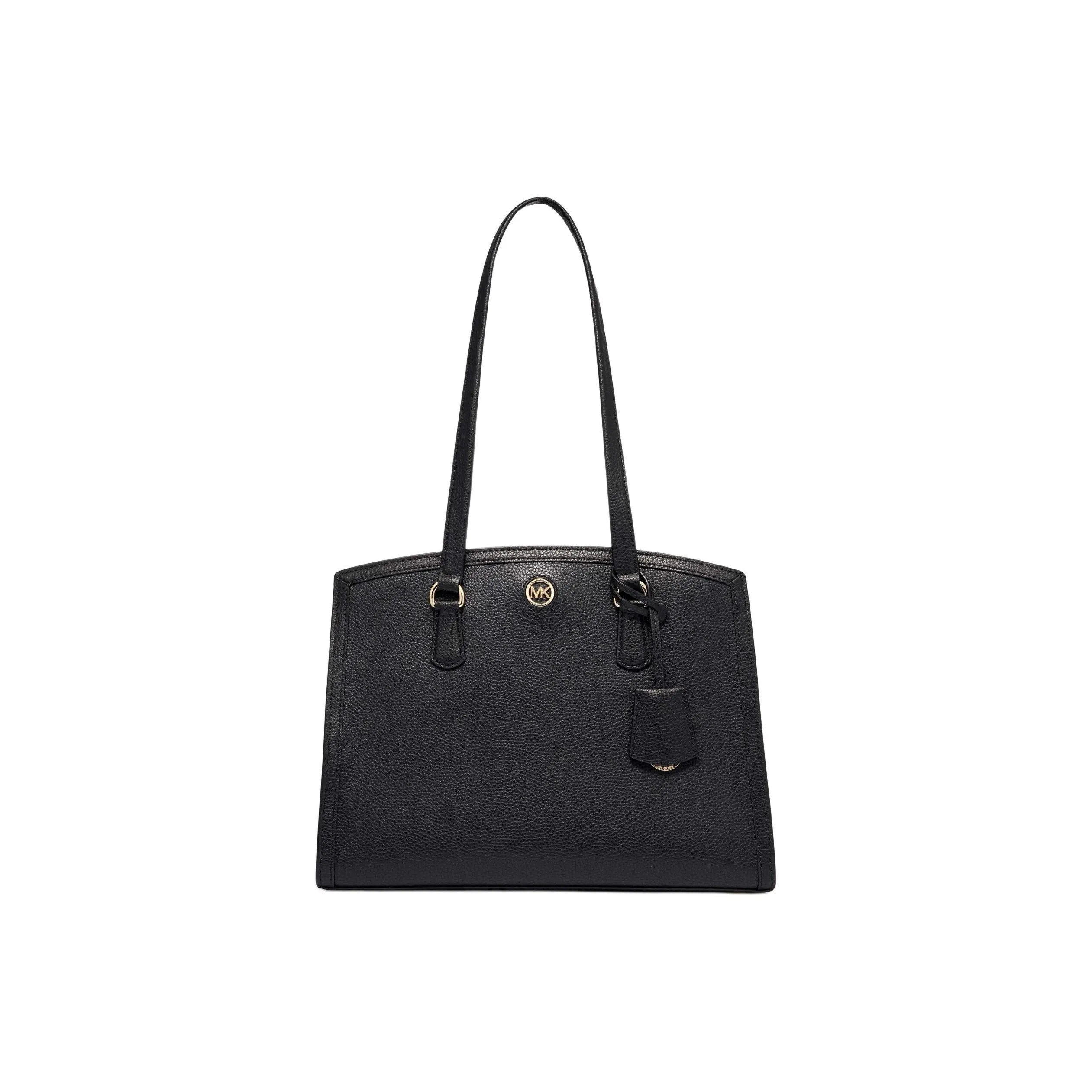 MICHAEL KORS Chantal Сумка из коровьей кожи Сумка-тоут Сумка для покупок Сумка через плечо Сумка среднего размера Женская Черная