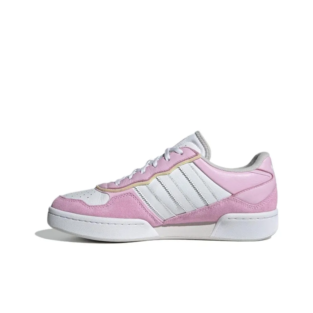 Adidas Originals Courtic Slip Resistant Abrasion Resistant Низкие Скейтборд Кроссовки Унисекс Розовый Белый Серый