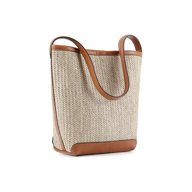 YOCAMU Корова Кожа Ведрообразная Сумка Плечевая Сумка Большая Женская Коричневая