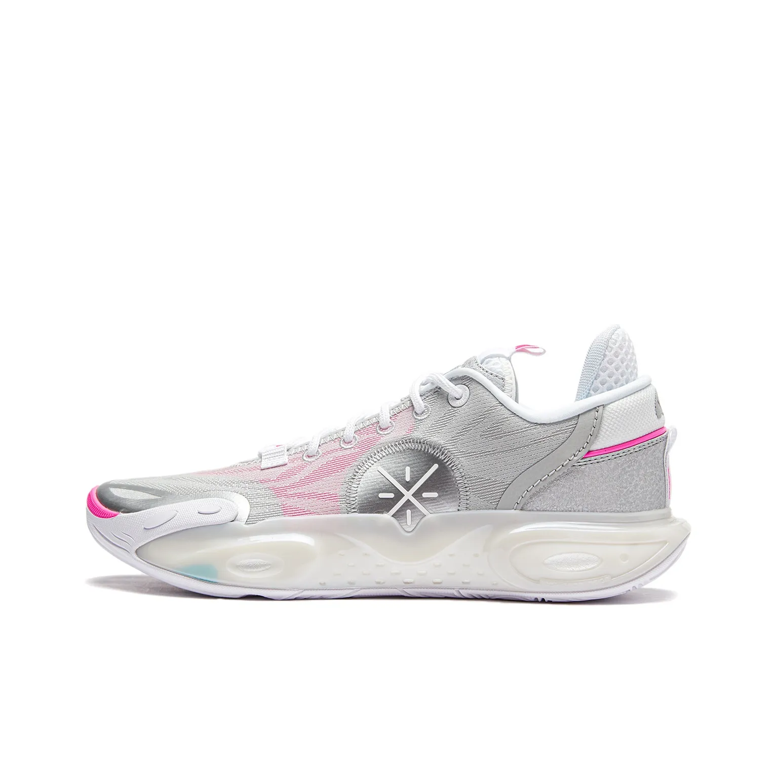 LiNing All City 12 Cushioned Anti Slip Wear Resistant Breathable Lightweight Low Top Basketball Shoes Men
s Mist Gray