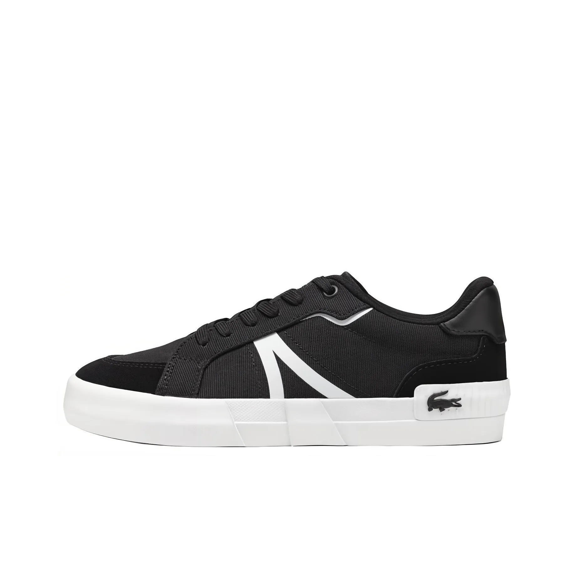 LACOSTE Low Top Skateboard Shoes Women's Black White