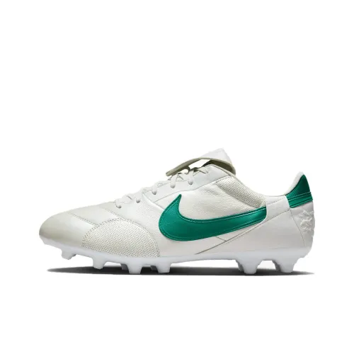NIKE Premier 3 Футбольные бутсы Низкие Белый/Зеленый Унисекс