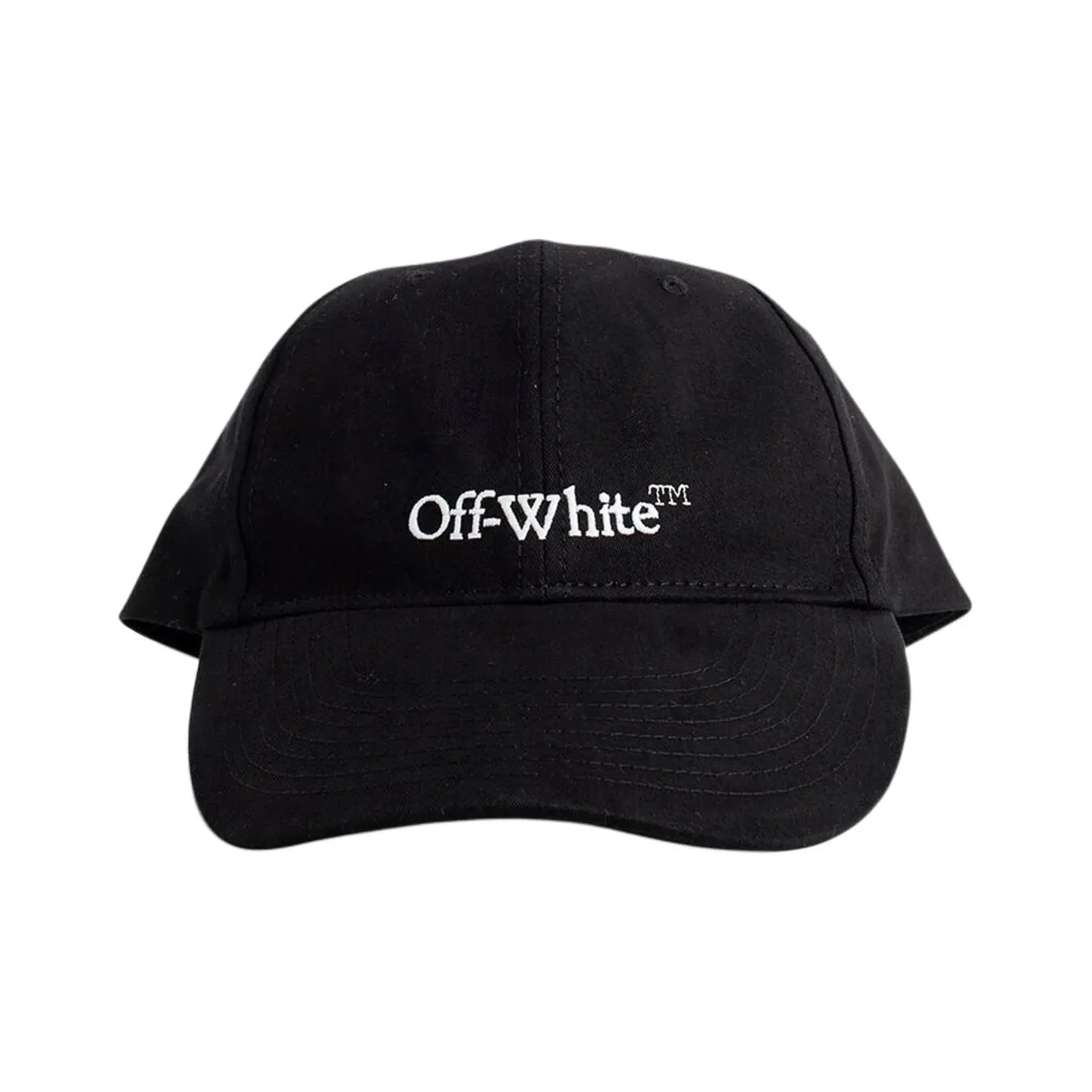 Off Белая хлопковая кепки Мужской Черный