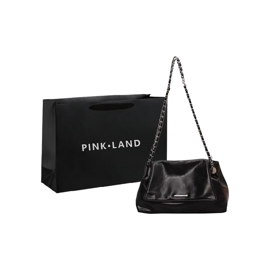 PINK·LAND ПУ (полиуретан) Сумка через плечо Стандартная Женская Черный Серебристый Белый