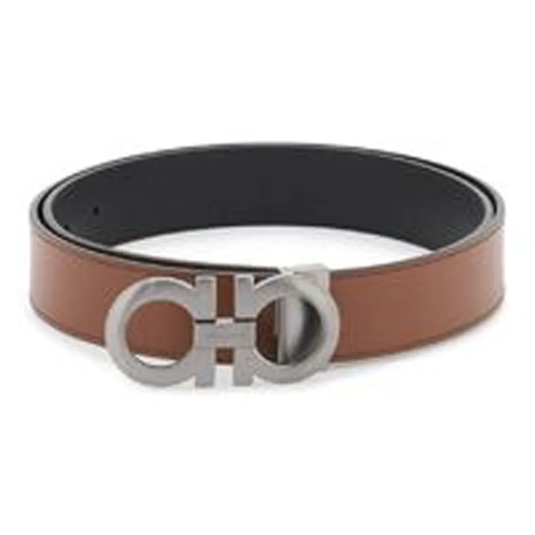 FERRAGAMO Телячья кожа Кожаные ремни Мужской Коричневый