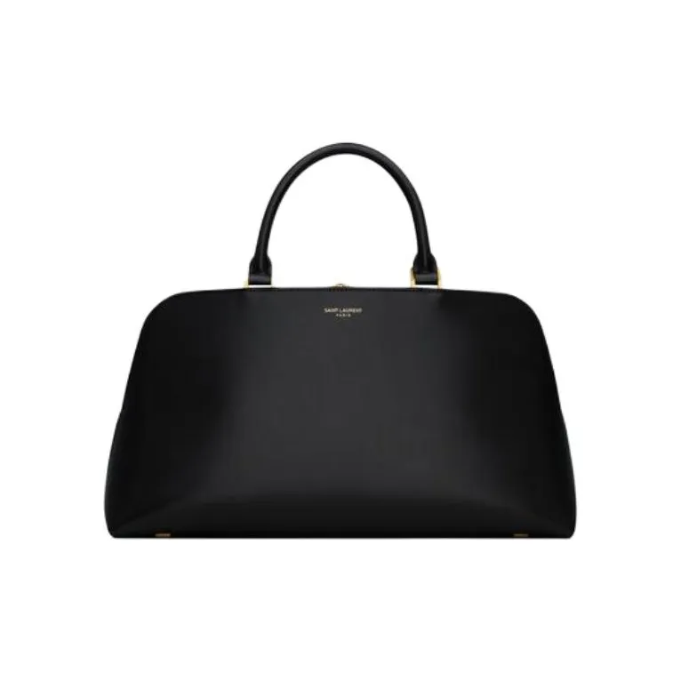 SAINT LAURENT Calfskin One Shoulder Handbag Trumpets Women's Black