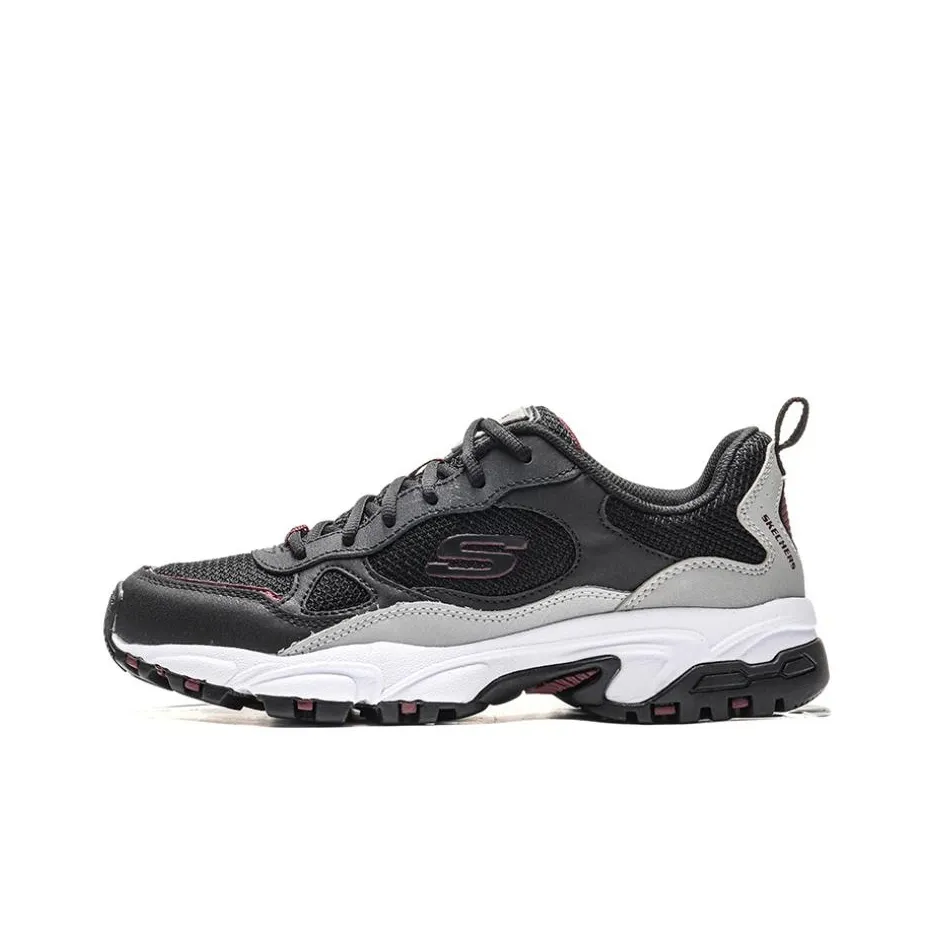 Skechers Низкий топ массивные кроссовки мужской черный серый