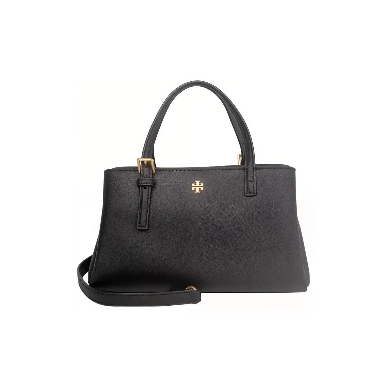 TORY BURCH Коровья кожа Портативная Сумка через плечо Сумка на плечо Средняя Женская Черная