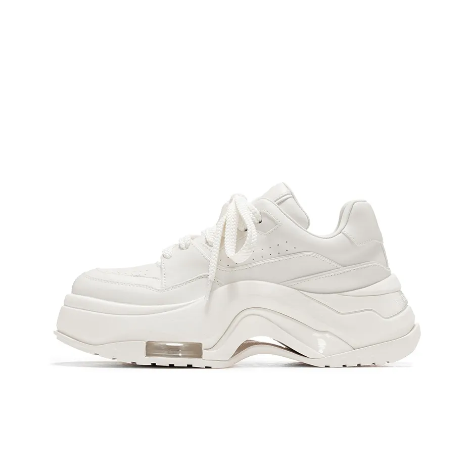 VITTORIO VENTURA Platform Skateboard Shoes Unisex White