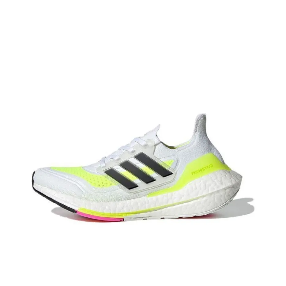 Adidas ULT Slip-resistant Abrasion-resistant Breathable Low-Top Casual Running Shoes Unisex White Yellow Adidas ULT Противоскользящий Устойчивый к истиранию Дышащий Низкий Топ Повседневные Беговые Кроссовки Унисекс Белый Желтый