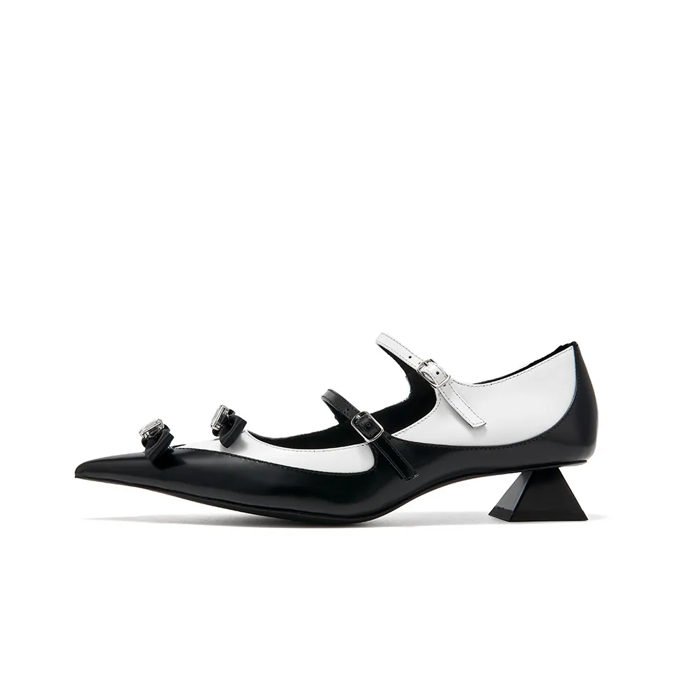 SHOESZOOO Туфли Мэри Джейн с квадратным каблуком Женские