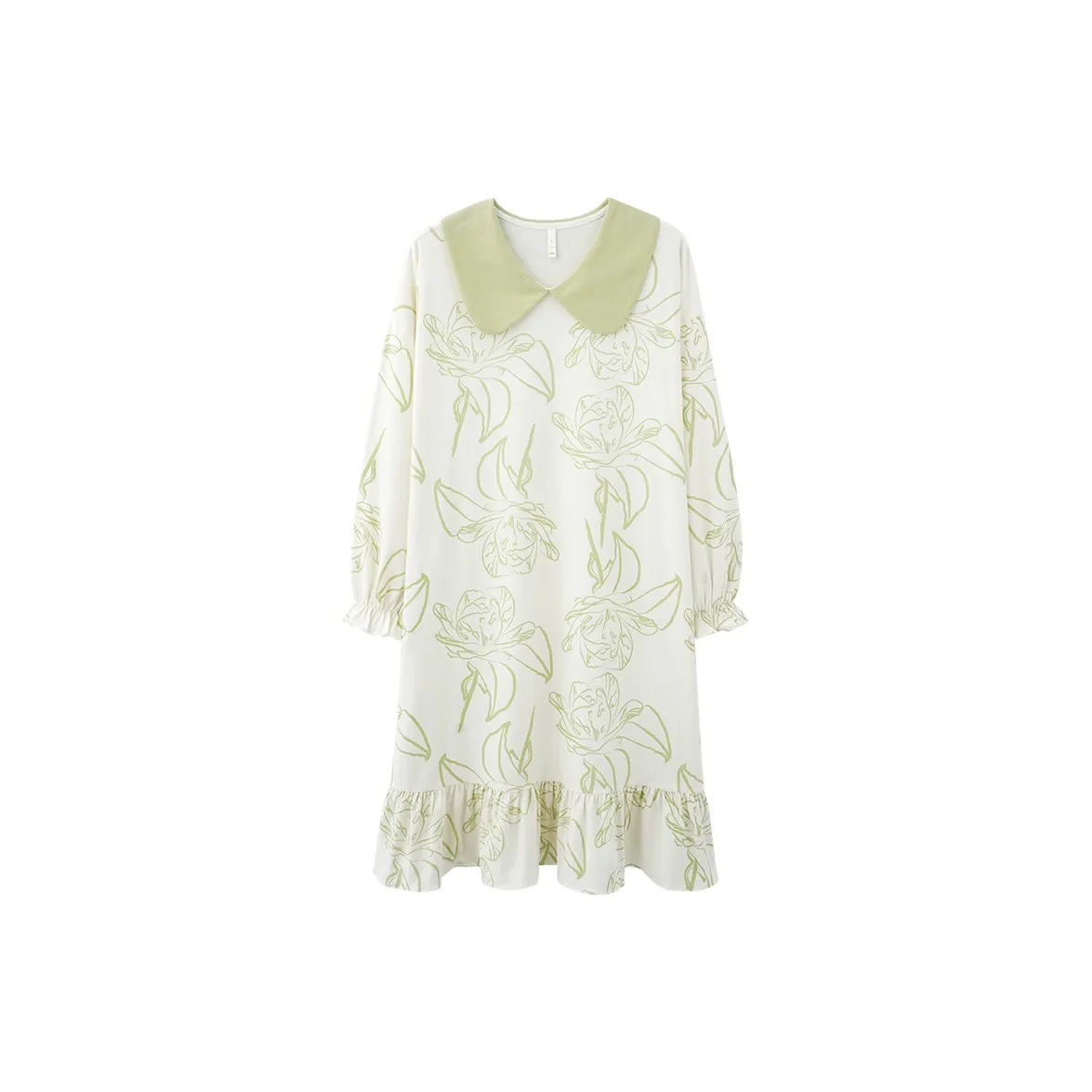 PBENO PD Nightgown Women's White Green