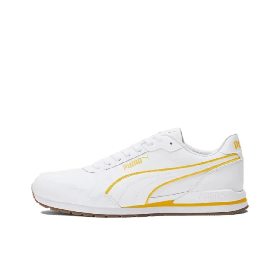 PUMA St Runner V3 Cushioning, Slip Resistant, And Abrasion Resistant Low Top Casual Shoes Men's White