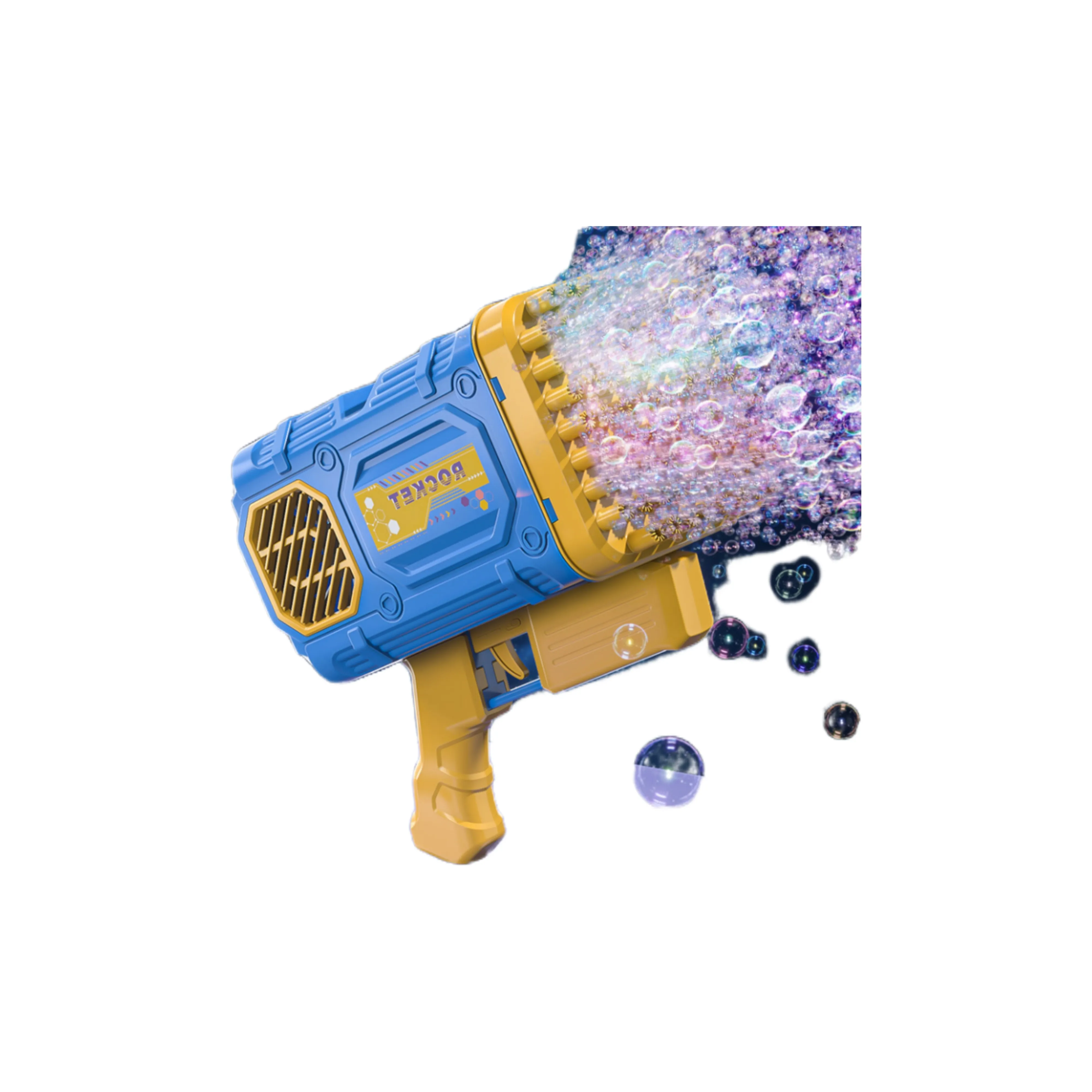 TEMI 69 Hole Kids Ручной Дым Цветочный дизайн Пистолет + Гатлинг Полностью автоматический Пузырьковые машины