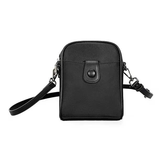 LUCKY DIAMOND Nylon Cell Phone Pouch Regular Women's Black