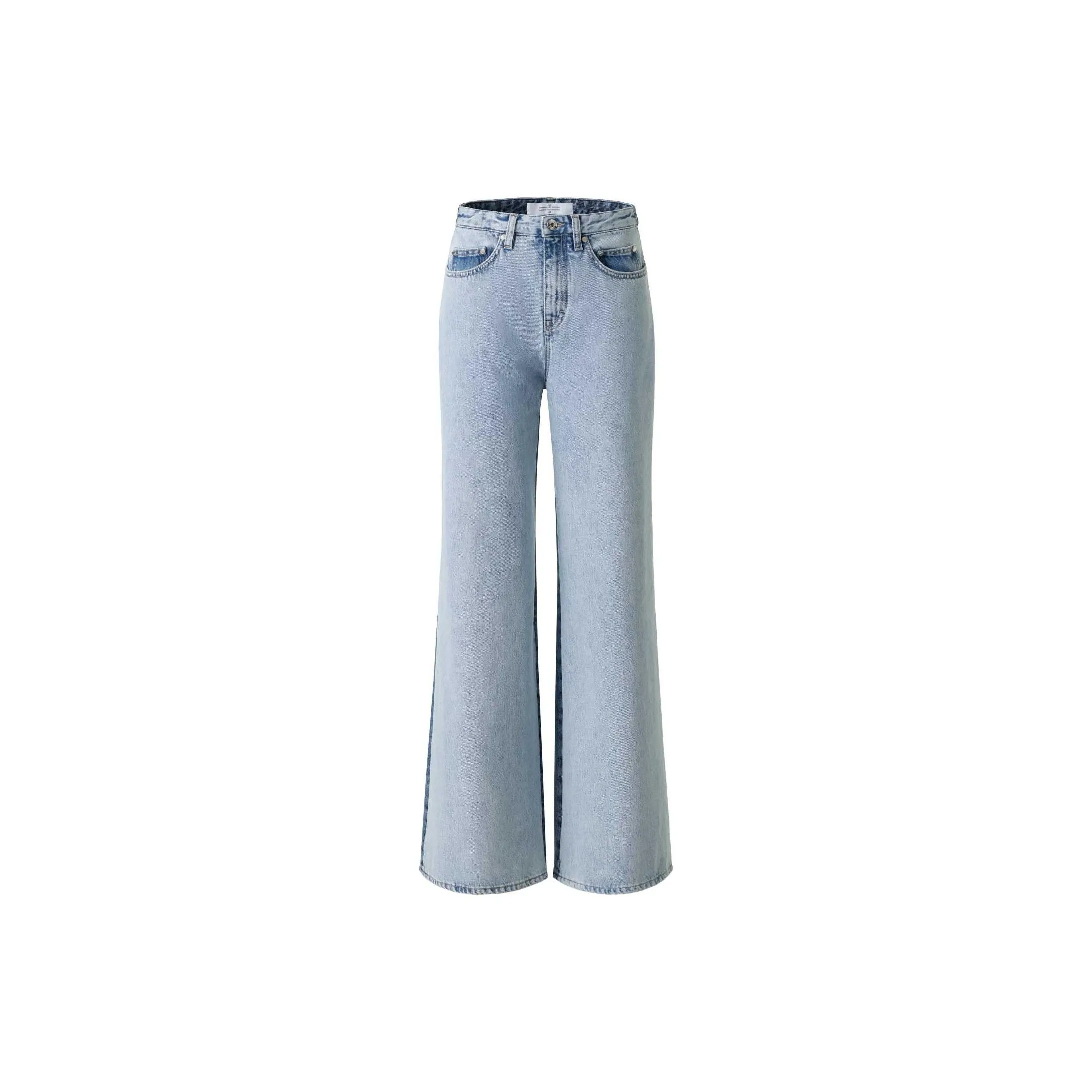 H&M Two Toned Baggy Jeans Light Denim Blue/Denim Blue